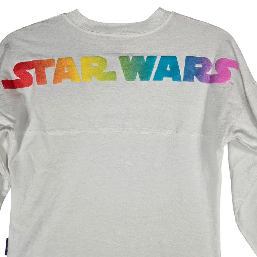 Disney Pride Collection Star Wars Spirit Jersey Kids M 7/8 Rainbow Graphic Shirt
